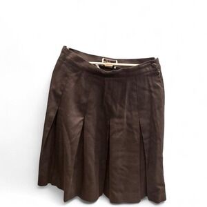 Women's retro 90s black pleated skirt with button & zip closure by Paul Harris 6
